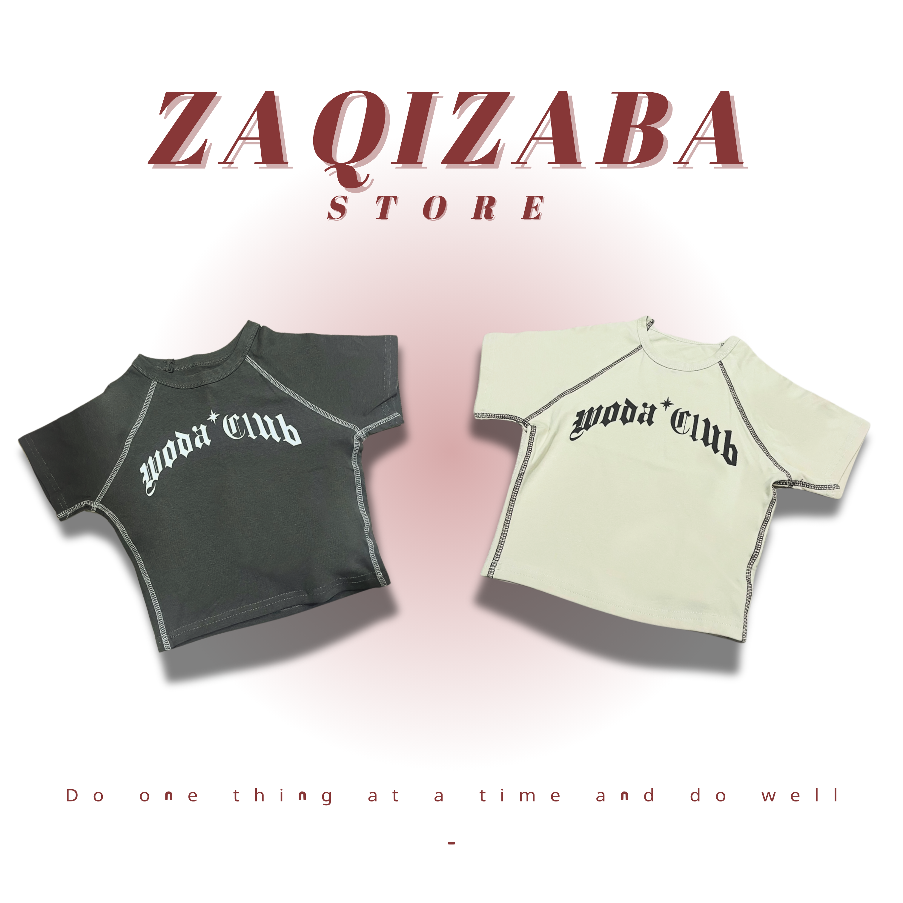 美式辣妹字母印花短版上衣