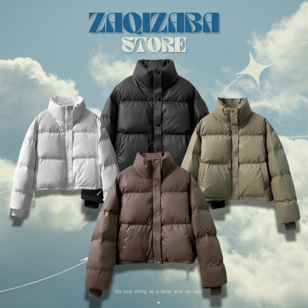 PU皮短版鋪棉外套