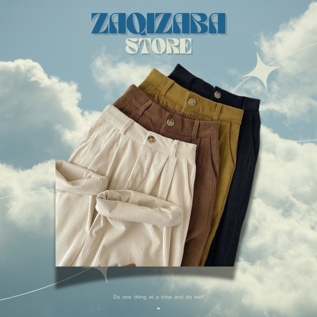 小個子燈芯絨休閒長褲