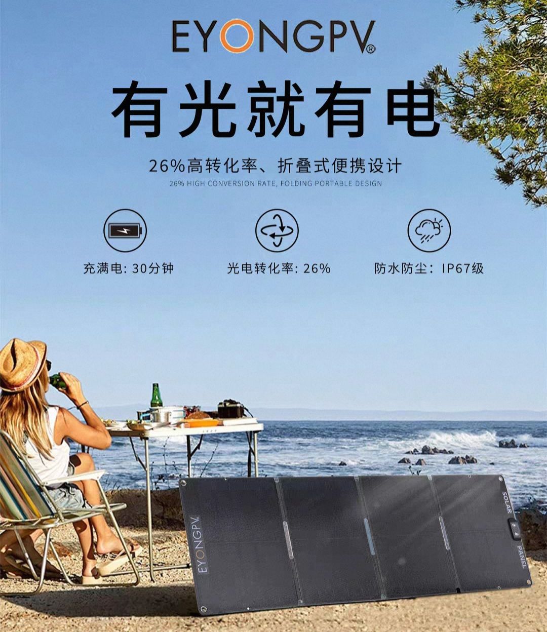 易用太陽能板 55W / 80W 摺疊便攜