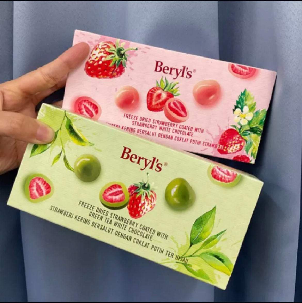 【預購/代購】馬來西亞 Beryl’s 倍樂絲／實心草莓乾🍓巧克力系列