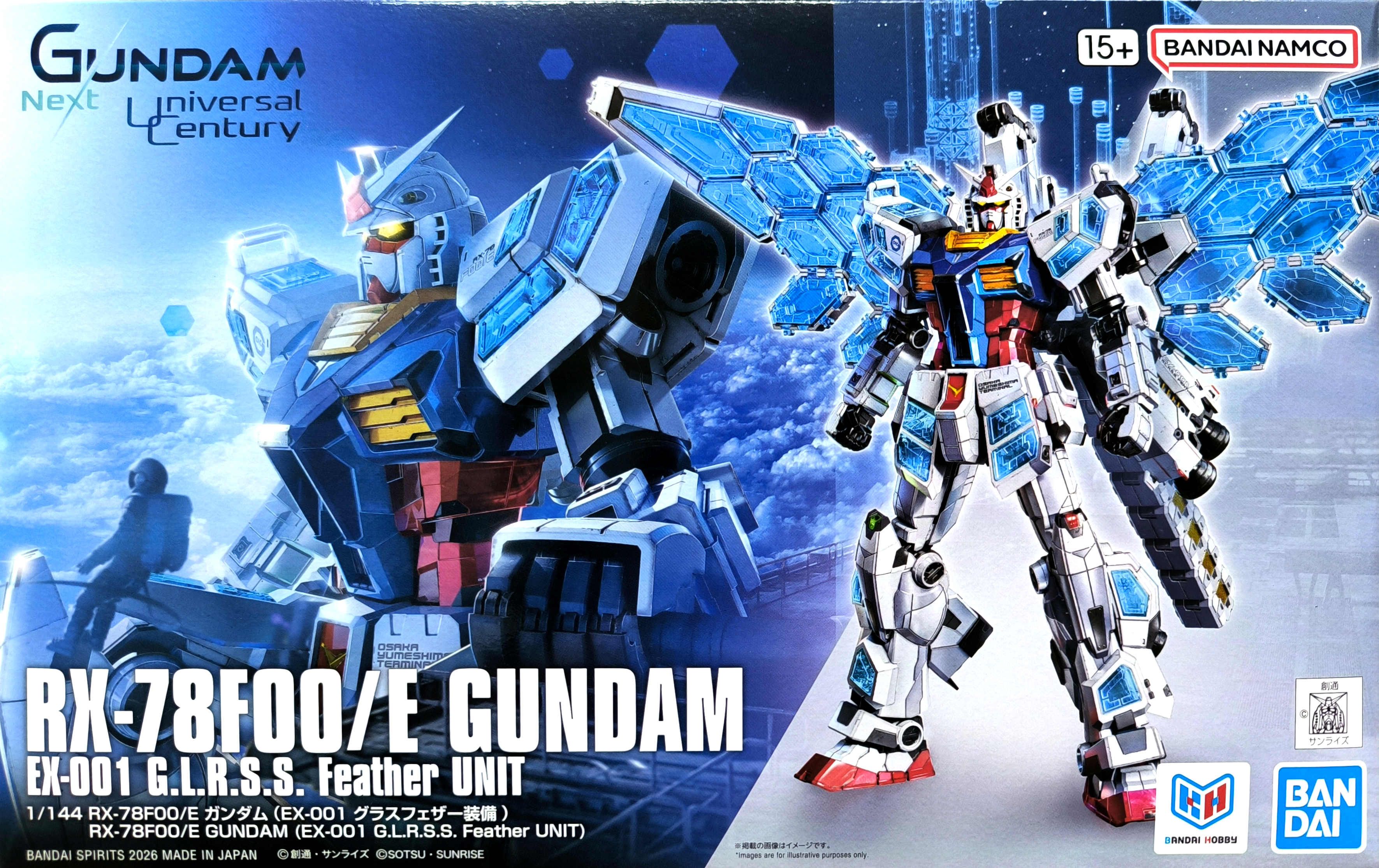 HG 1/144 RX-78F00/E 鋼彈 （EX-001 玻璃之翼裝備） G.L.R.S.S.