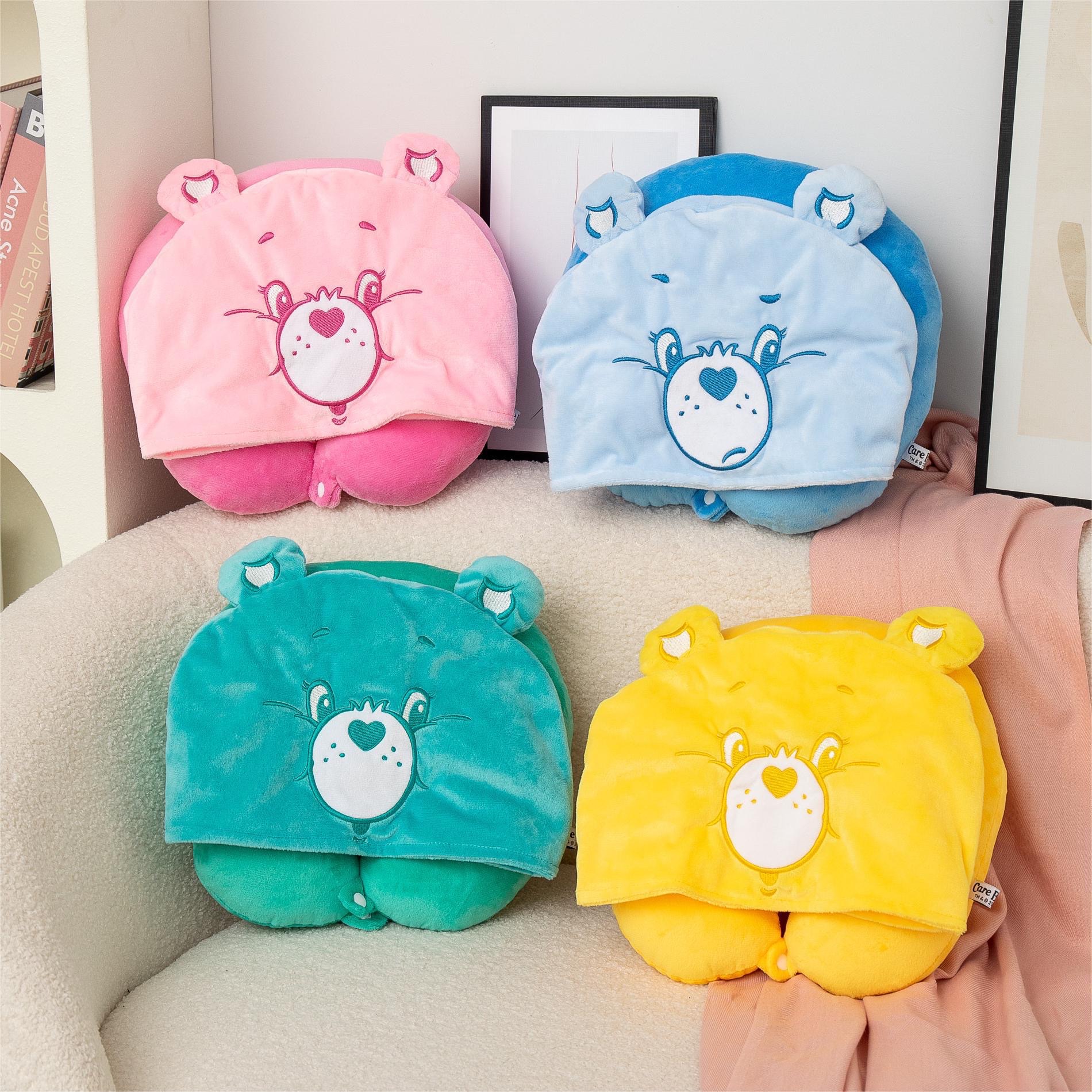 正品授權care bears彩虹熊🐻U型枕+頭罩