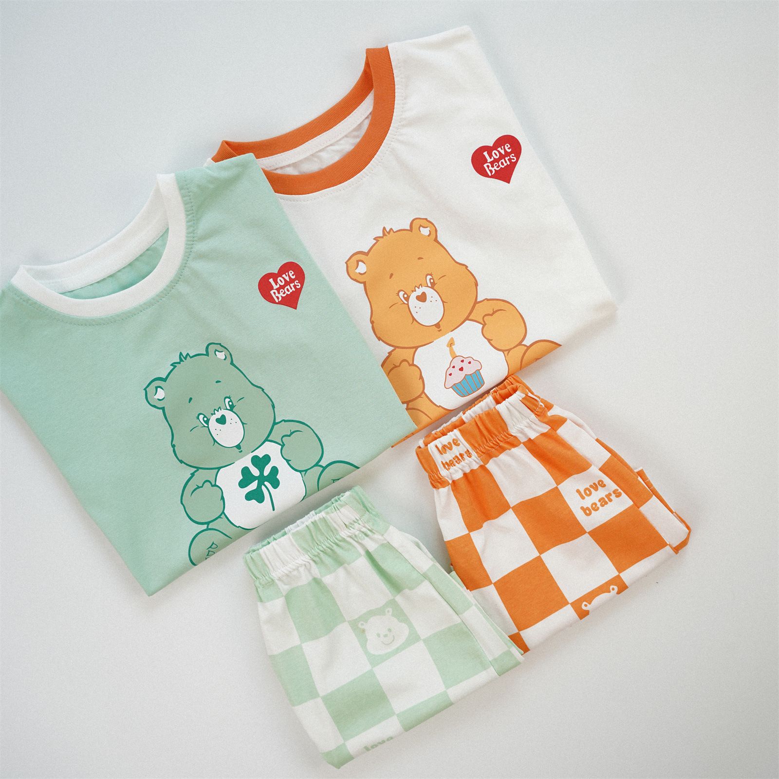 CARE BEARS彩虹寶寶套裝外出棉質睡衣組合