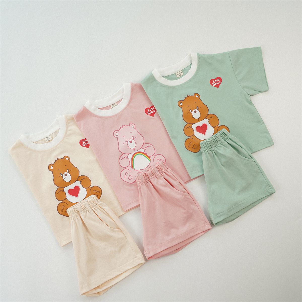 CAREBEARS單色套裝組合/三款色可愛ig款