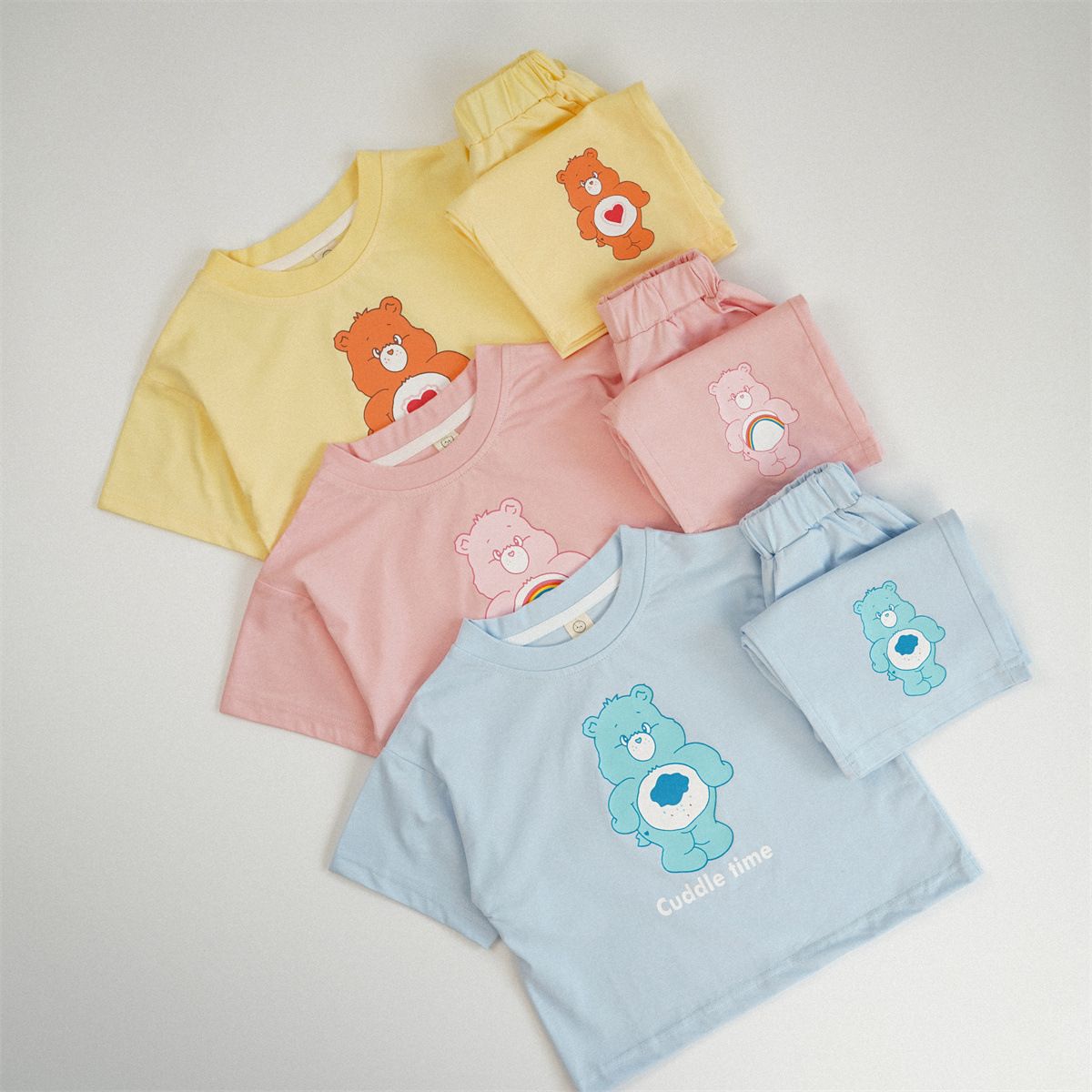 單色CARE BEARS夏天褲套裝組合/可愛童裝組