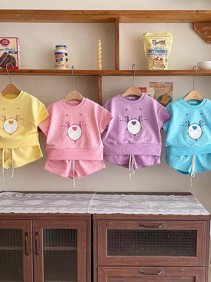 童裝小童夏季短袖套裝嬰兒包屁股衣服A棉寶寶夏裝baby clothes