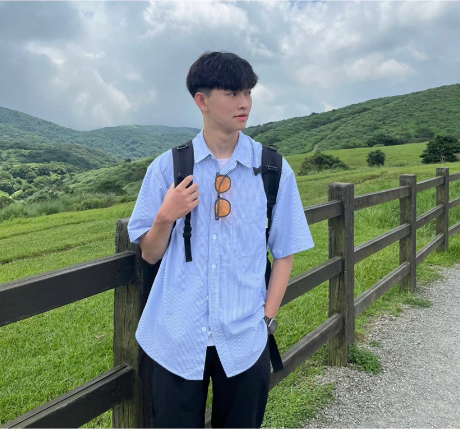 【 𝙐𝙔𝙆 】日系簡約條紋短袖襯衫（男女