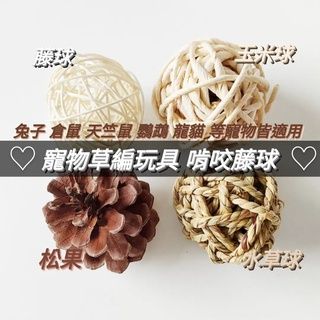 寵物草編玩具 兔子倉鼠啃咬磨牙球