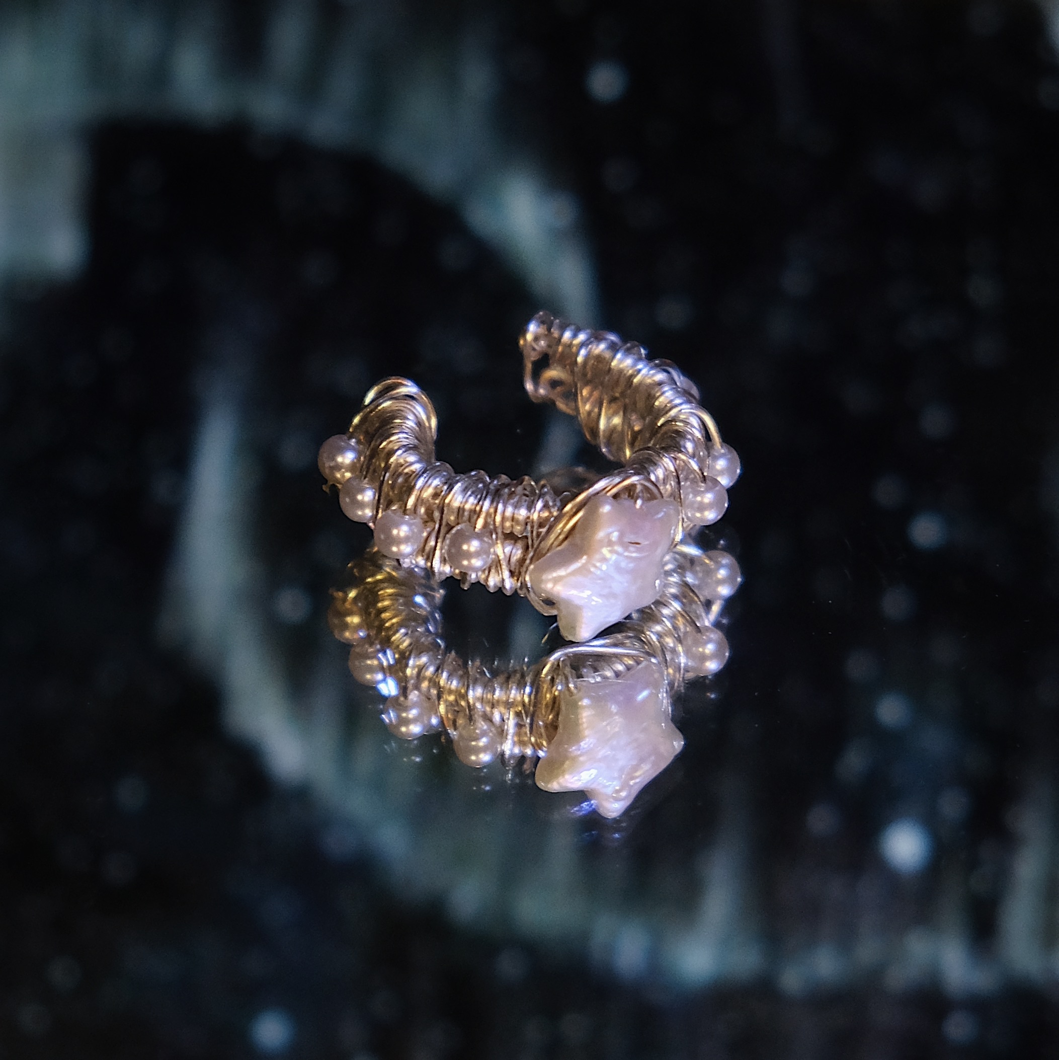 純愛元素-綑綁星 蝶 不規則珍珠