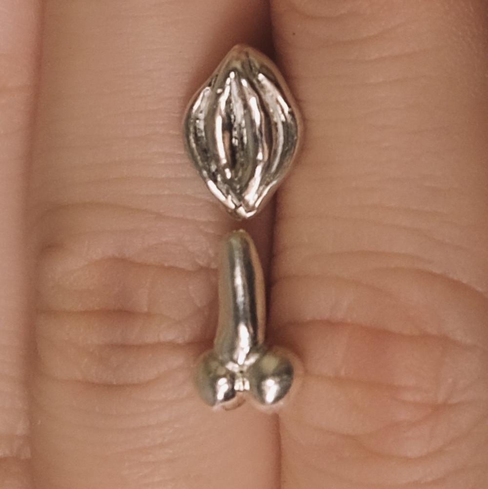 亞當與夏娃 商品整體為925銀 /黃銅 單個販售