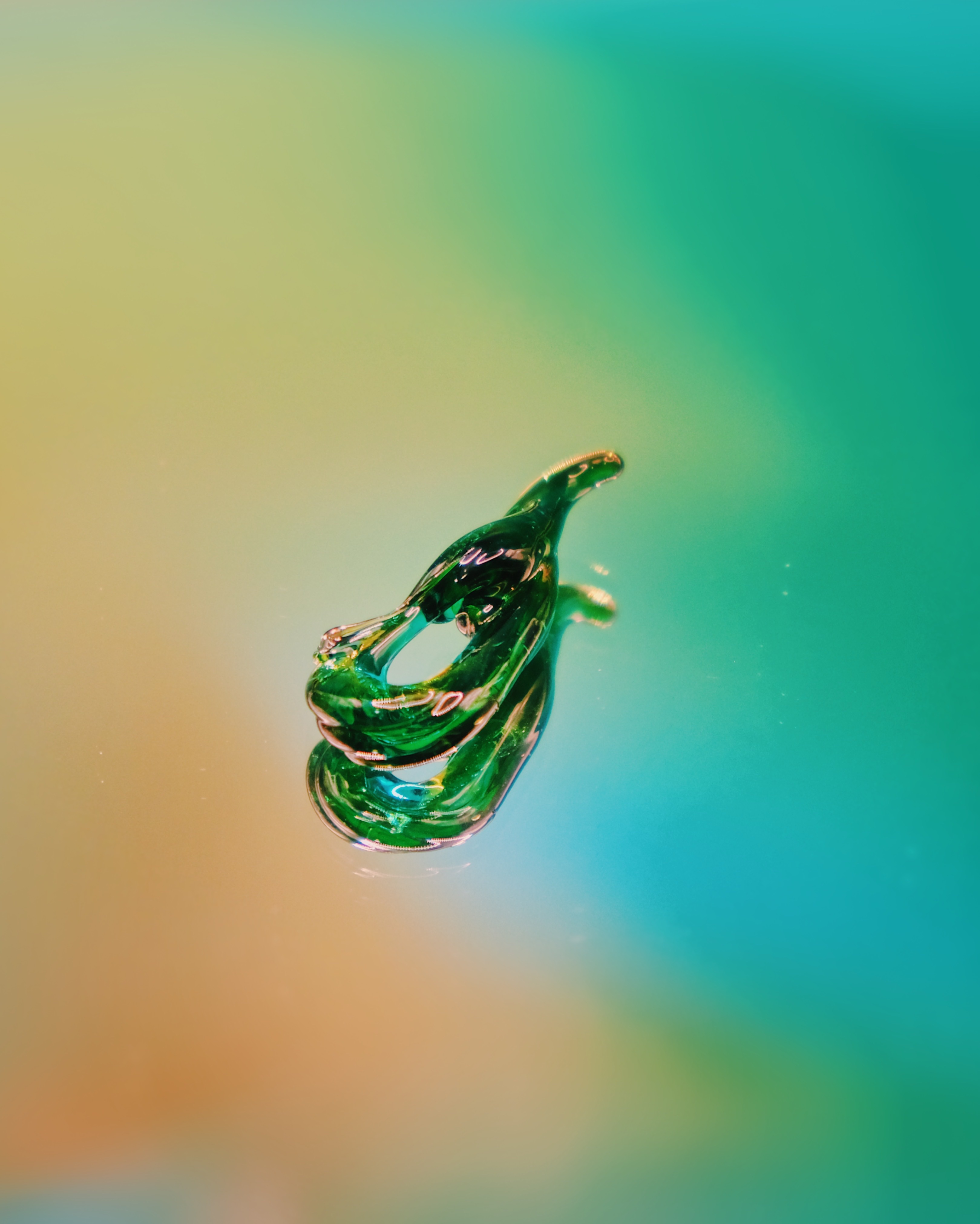 透綠燒製琉璃項鍊