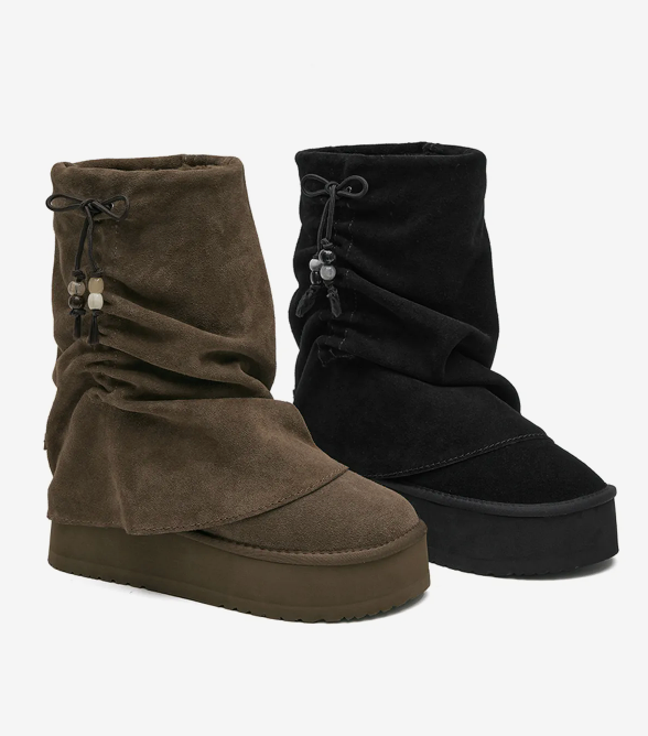 ROCKFISH 長/襪套雪靴 蝴蝶結款 GATHERED MAXI FOLDED BOOTS MIDDLE