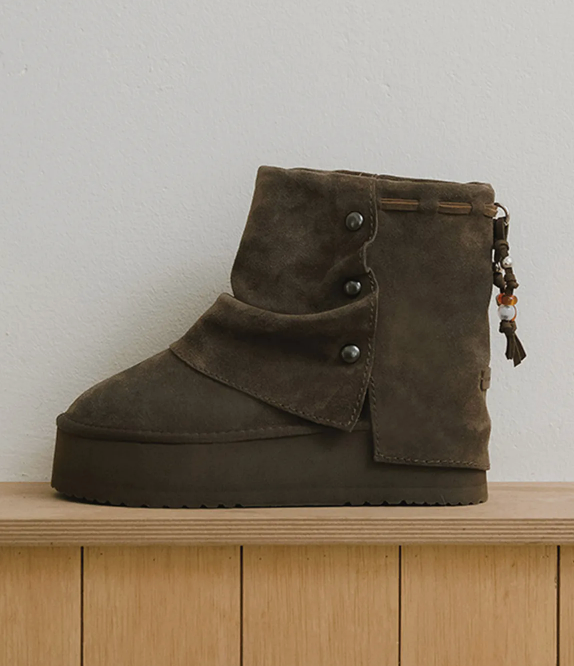 ROCKFISH 短/襪套雪靴 鉚釘款 STUD MAXI FOLDED BOOTS SHORT