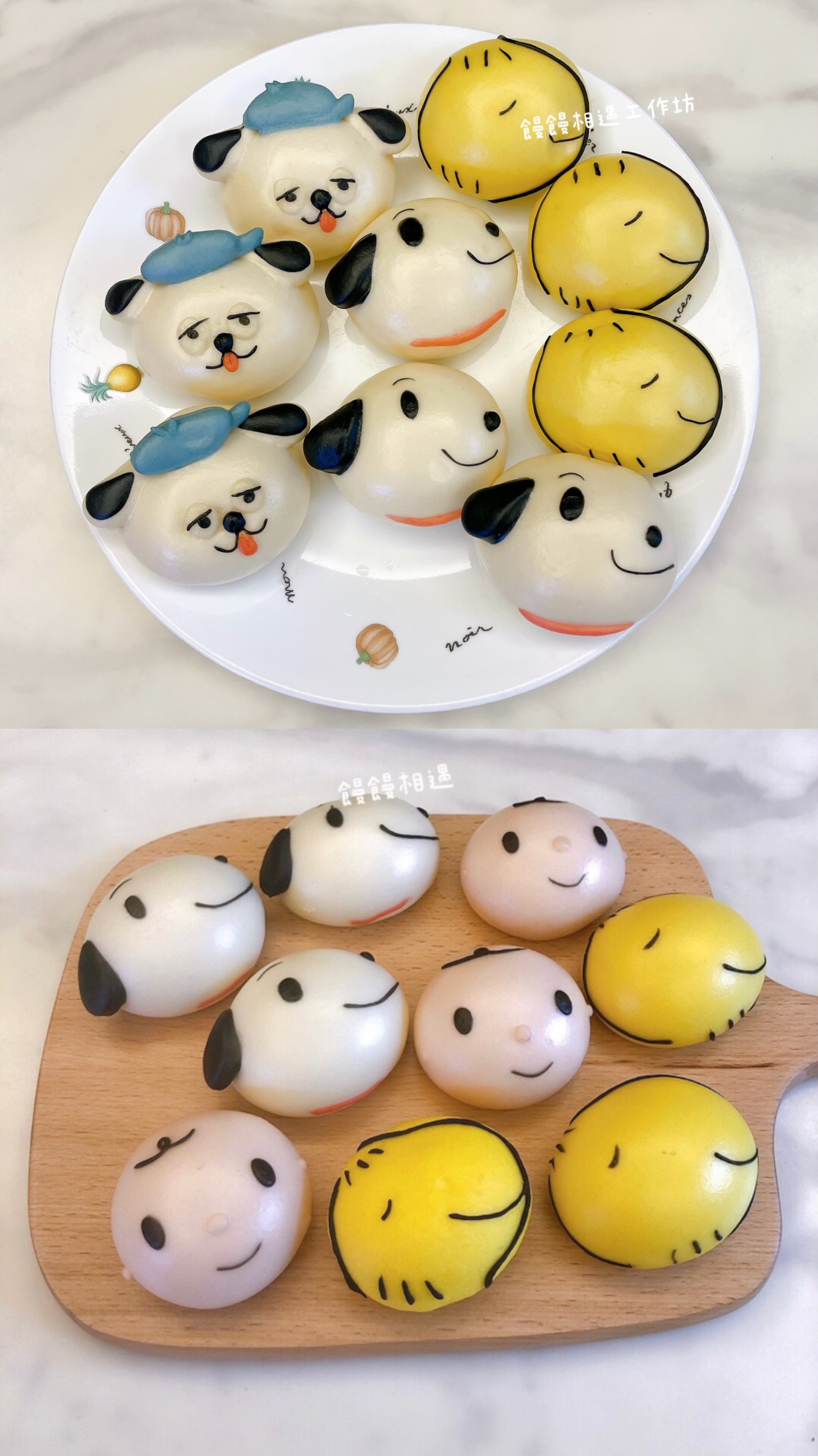 史努比人物造型饅頭