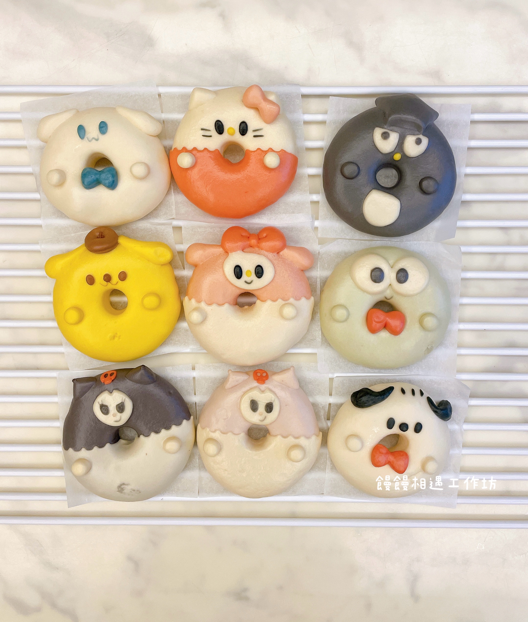 三麗鷗系列人物甜甜圈饅頭 造型饅頭 收涎饅頭