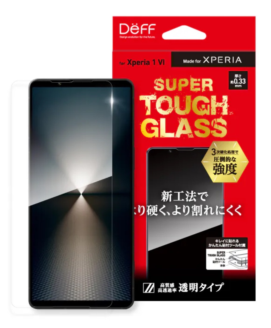 日本DeFF TOUGH GLASS 全透明玻璃保護貼 Xperia 1 VI 1M6專用款 新品現貨