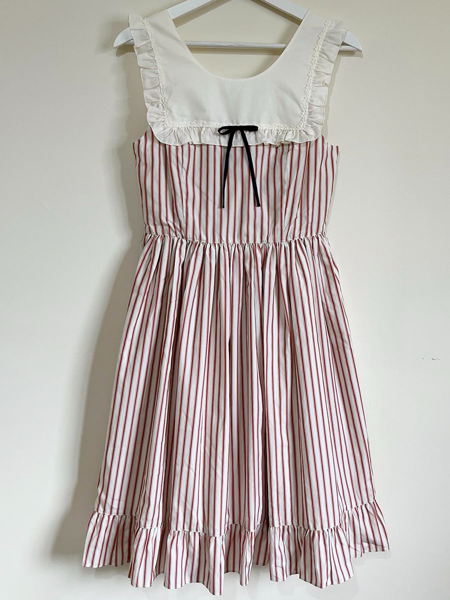 全新 Emily Temple Cute 日本製 Stripe Frill JSK