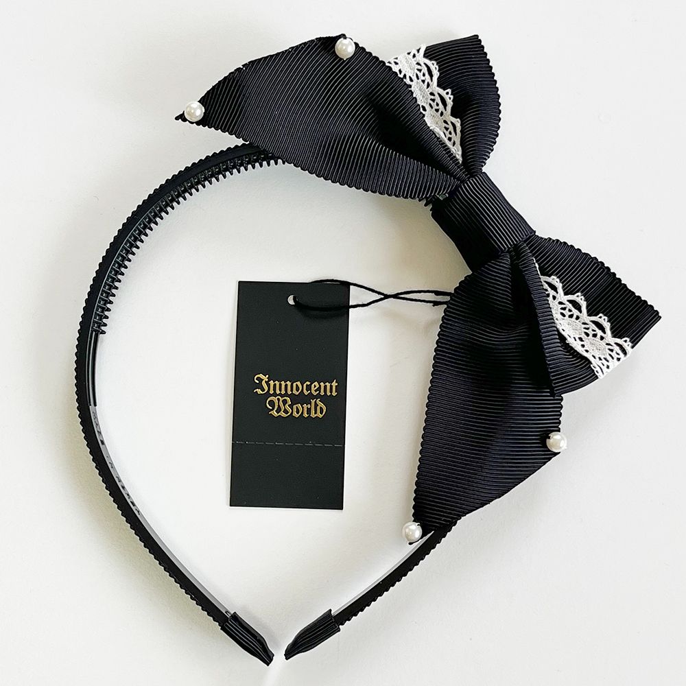 新古品 日本製 Innocent World Torchon Lace and Pearl 髮箍