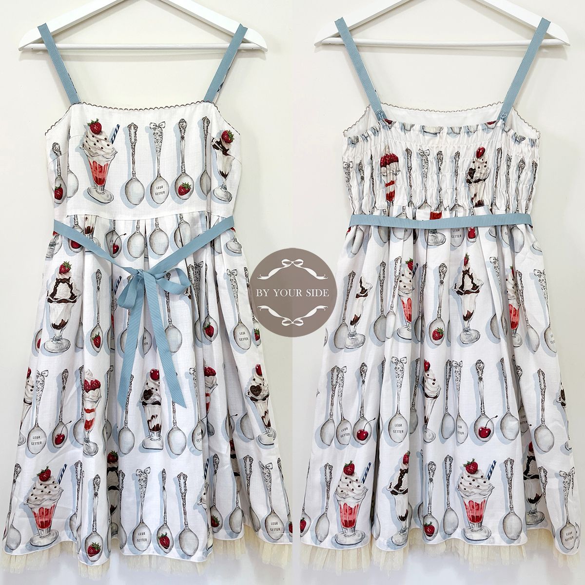 二手 日本製 Leur Getter Parfait Collection Camisole OP 白色