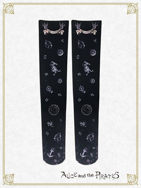 新古品 ALICE and the PIRATES 星空ランタンと夢の宝島 過膝襪 膝上襪