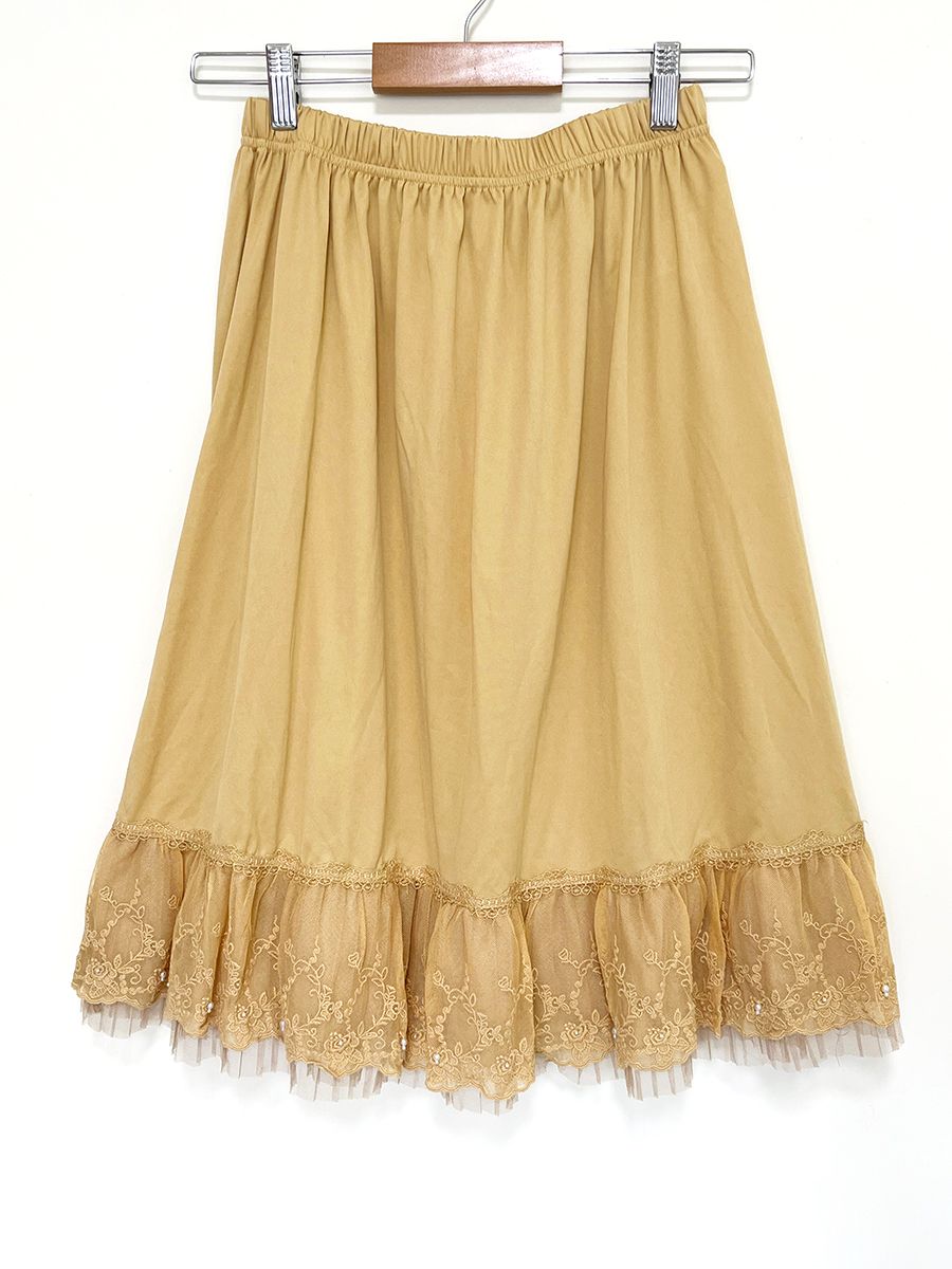 新古品 axes femme 蕾絲襯裙 黃色