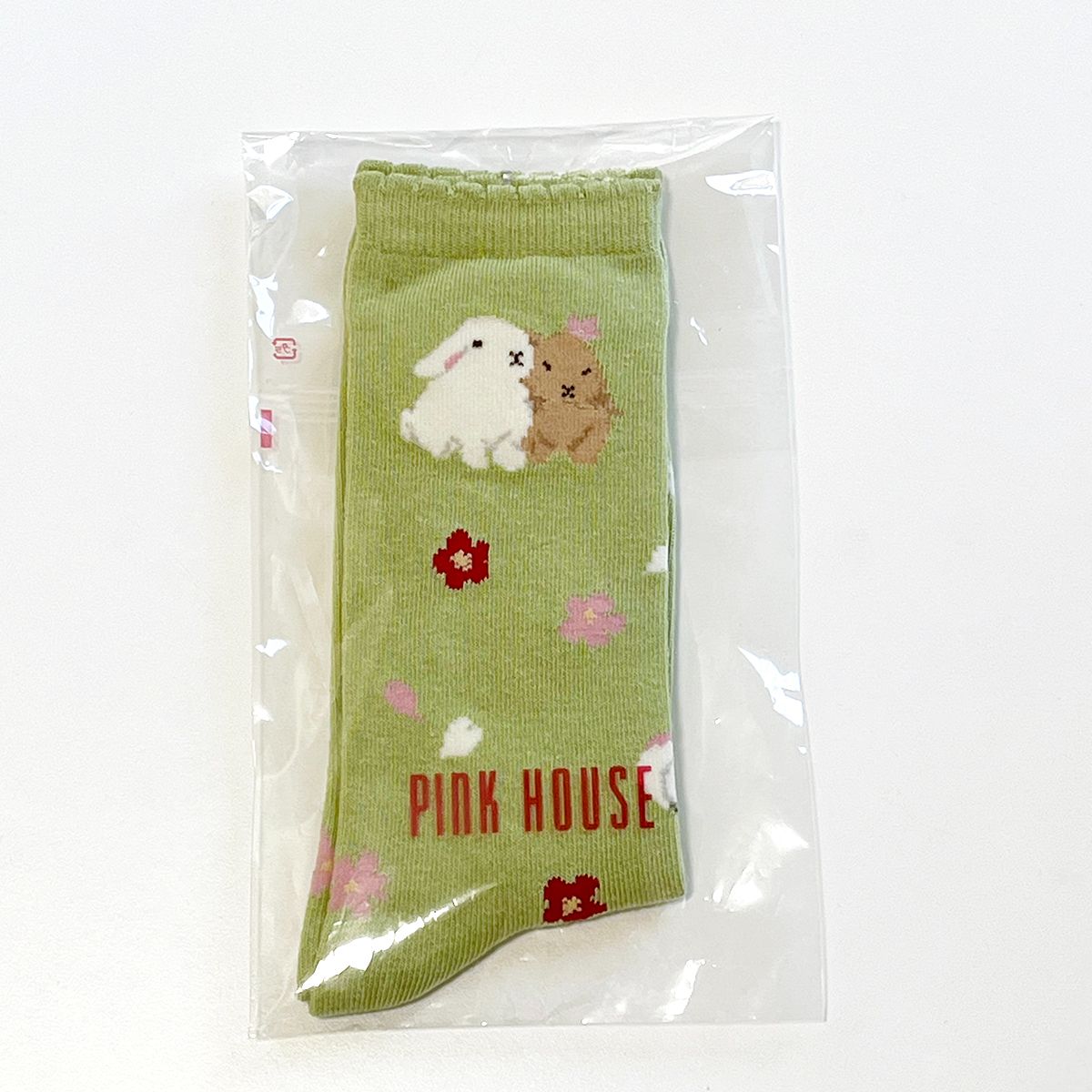 新古品 日本製 PINK HOUSE 兔兔短襪