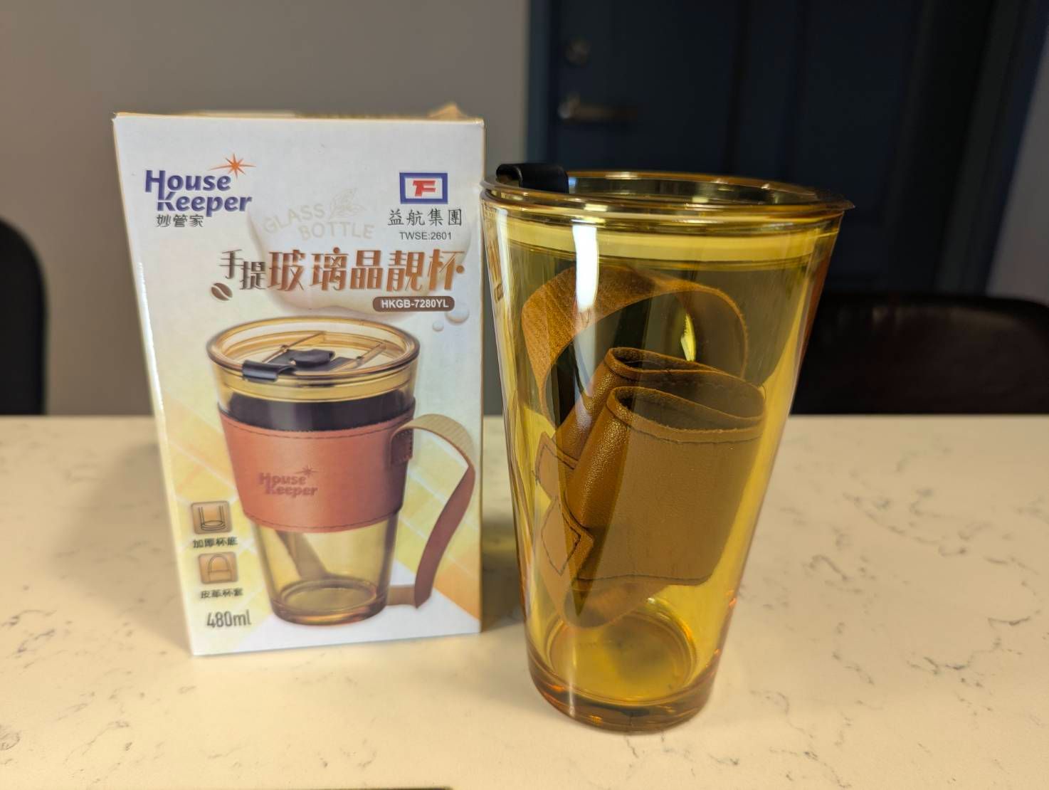 妙管家手提玻璃晶靓杯-益航股東會紀念品