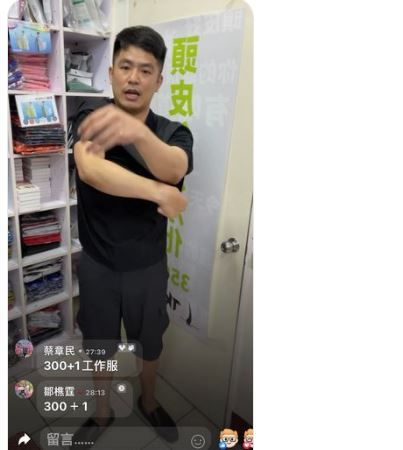 後交叉工作服一件