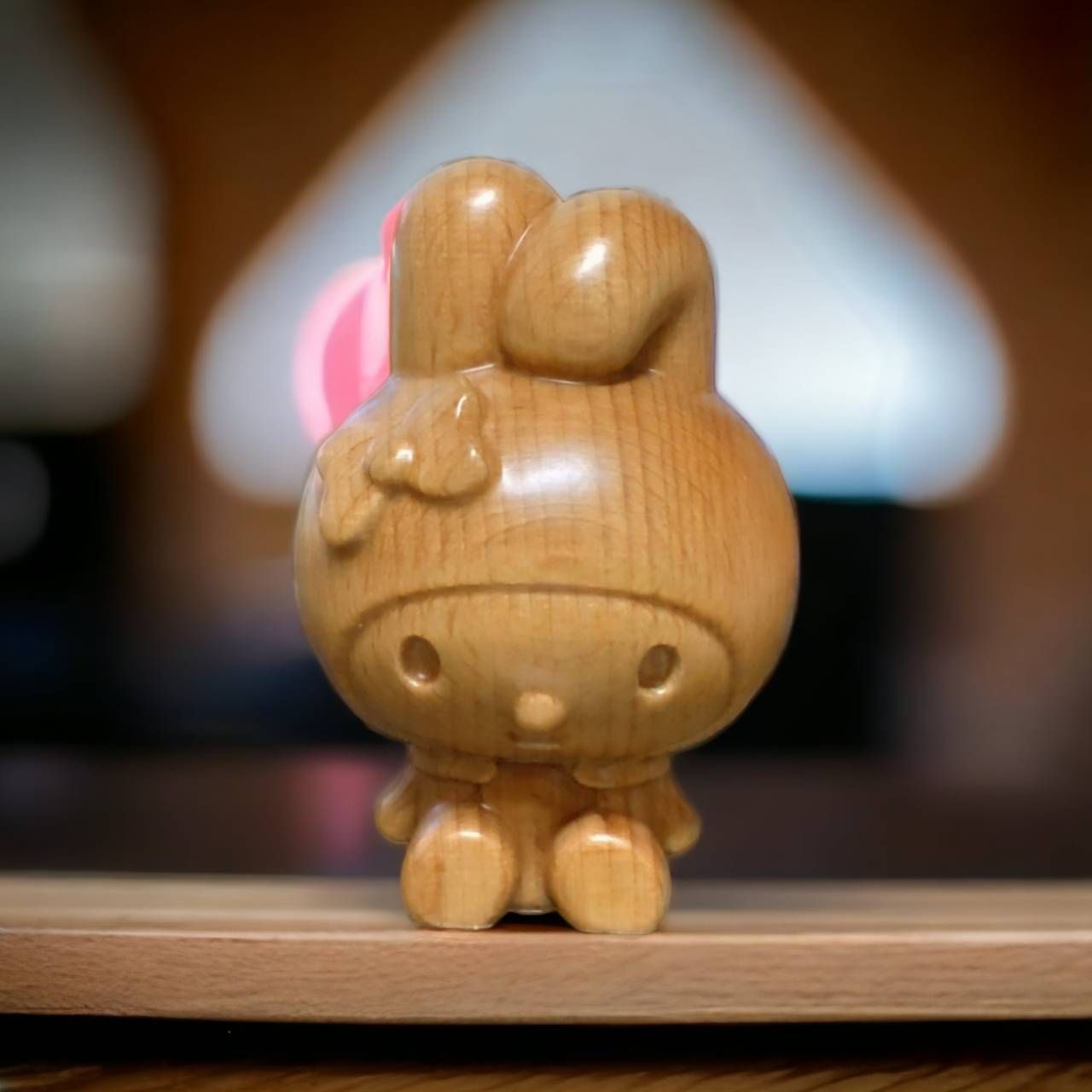 美樂蒂 Melody 實木雕刻 美樂蒂公仔 美樂蒂模型 美樂蒂擺件 美樂蒂擺飾 美樂蒂玩具 美樂蒂景品 三麗鷗公仔