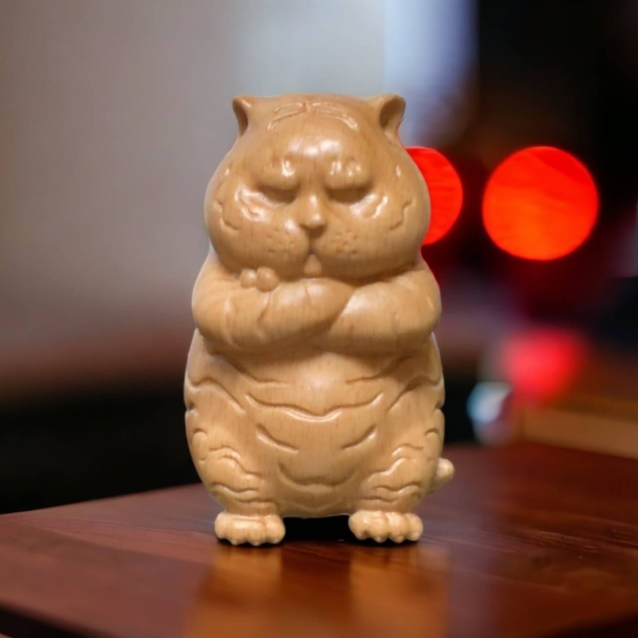 可愛胖虎 實木雕刻 虎公仔 生肖虎公仔 生肖虎模型 生肖虎雕像 胖虎公仔 生肖虎擺件 生肖虎擺飾 生肖虎木雕