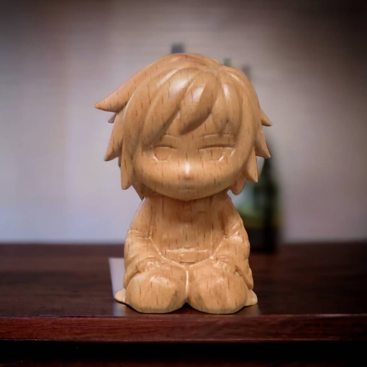 鬼滅之刃 富岡義勇 實木雕刻 鬼滅之刃公仔 鬼滅之刃模型 鬼滅之刃擺件 鬼滅之刃擺飾 鬼滅之刃玩具 動漫公仔