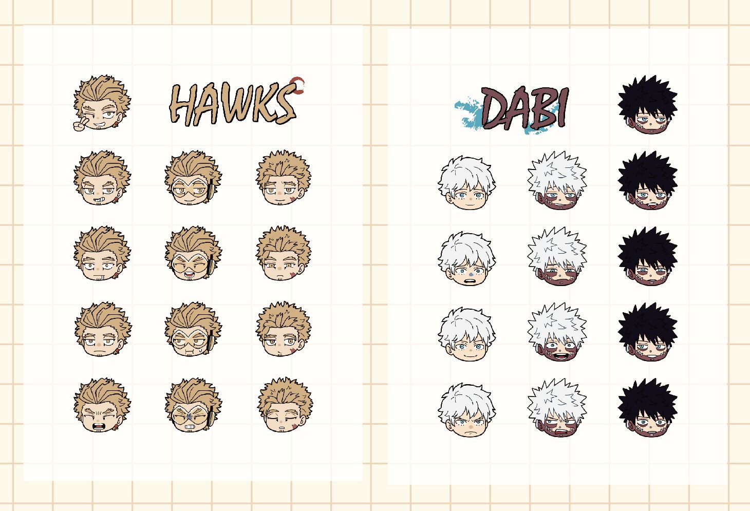 【MHA】透明表情貼