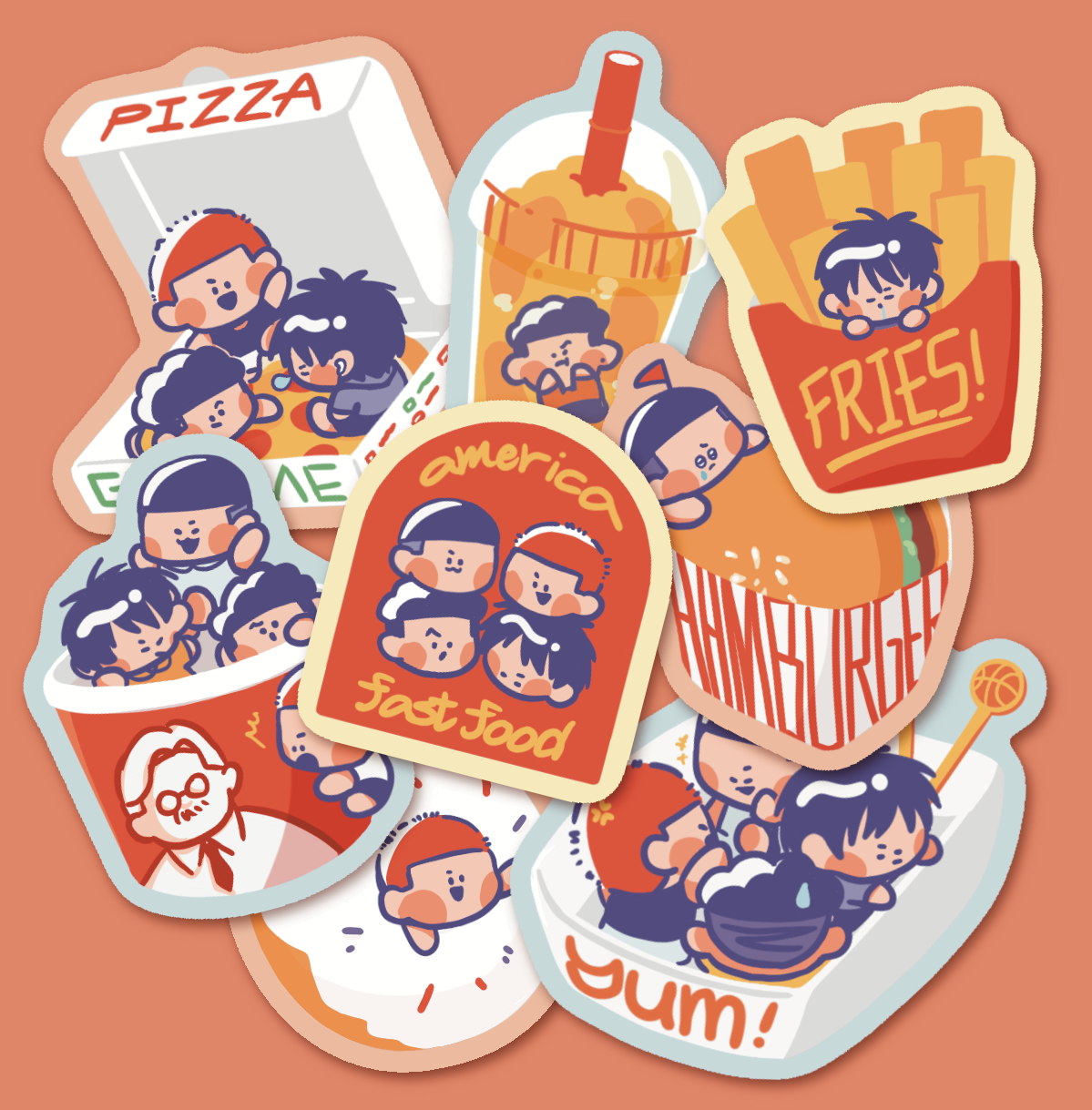 【SLAM DUNK】美國組速食貼紙包