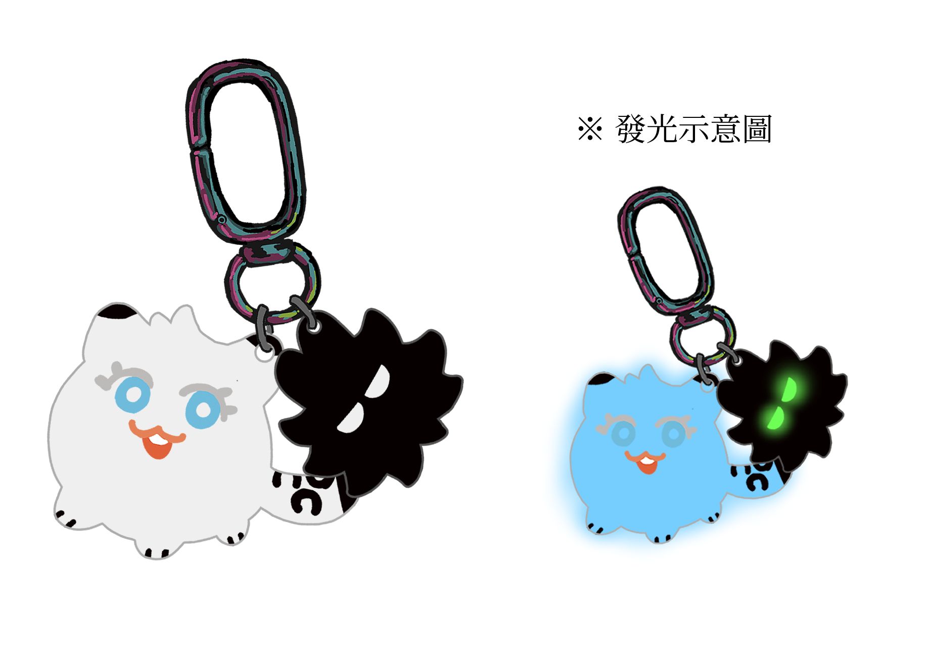 【新】【周邊】夜光小動物壓克力吊飾