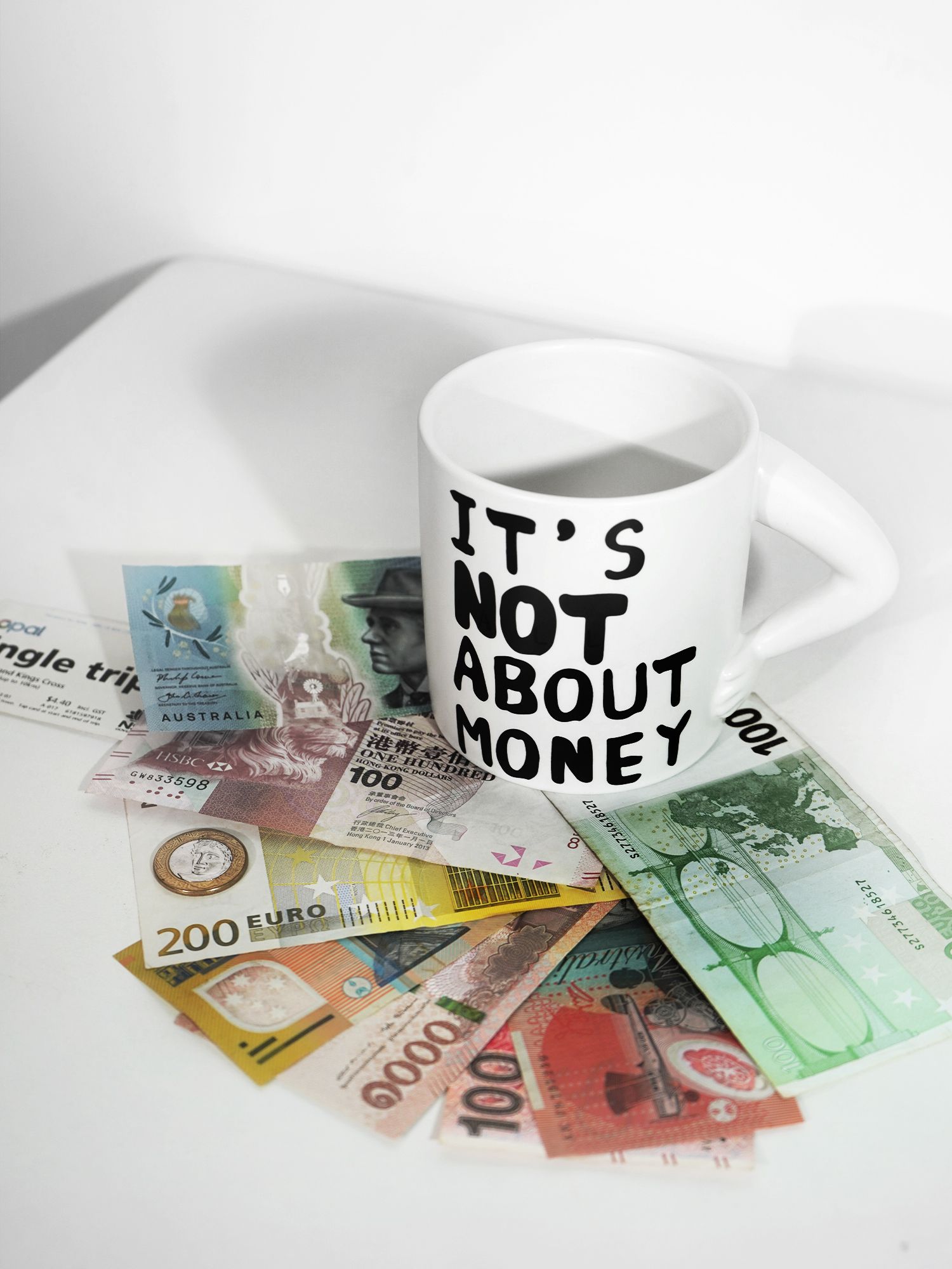 【現貨】不談錢插腰杯/變色馬克杯