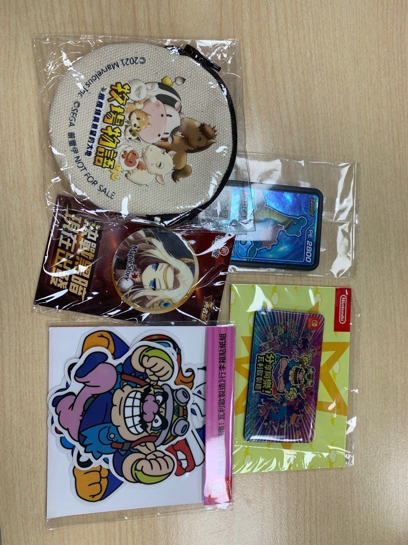 瓦力歐製造磁鐵＆貼紙 神奇寶貝lapels 牧場物語零錢包 新楓之谷手機支架