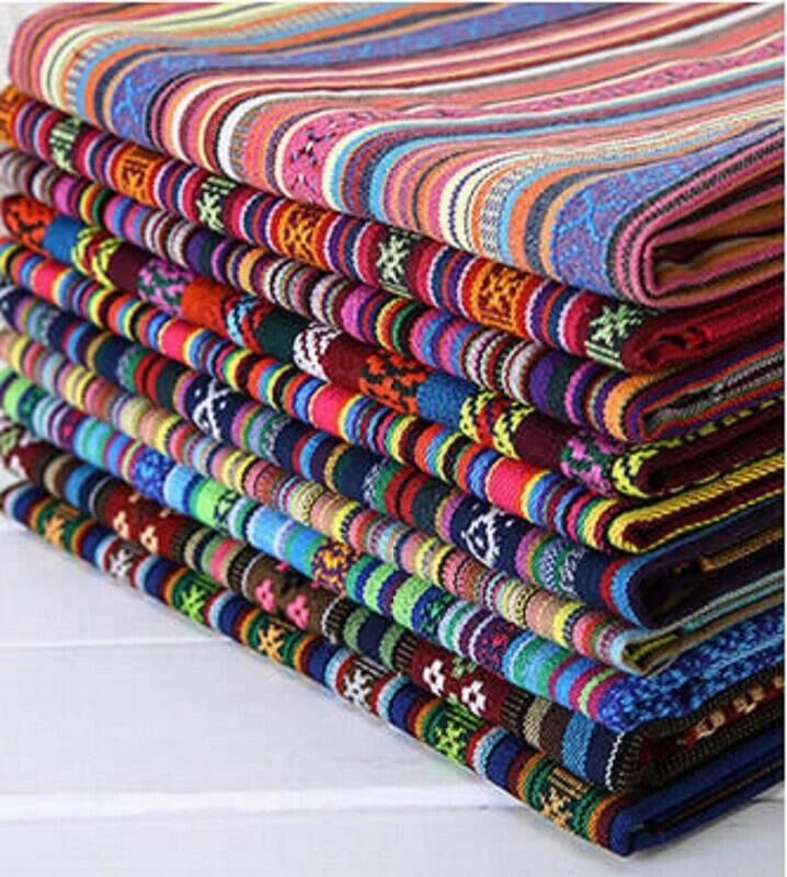 原住民風格布料 橫條布 圖騰布 先染布 民族風