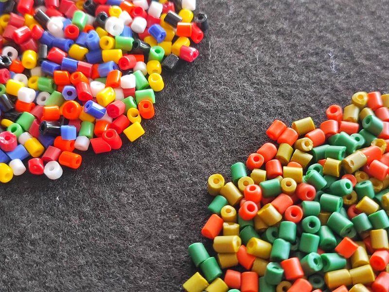 古色角珠 35公克 管珠 原住民珠 陶瓷珠 混色 4mm 串珠材料