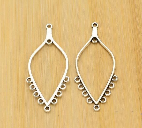 銀色 葉型10掛垂吊飾 1個5元 串珠配件