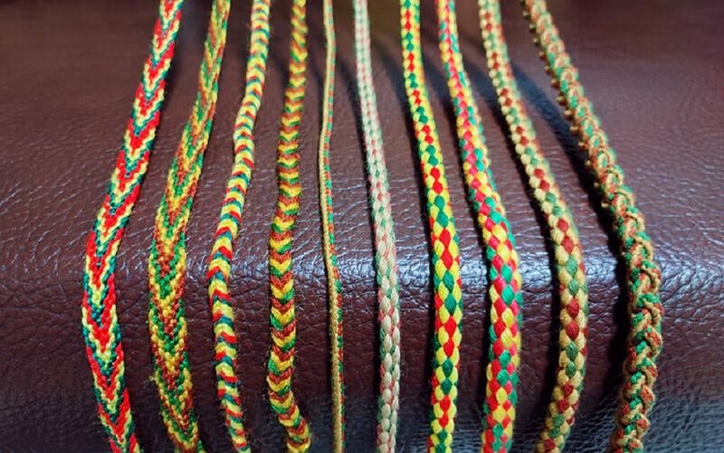 原民風 編織繩 混色棉繩 束口袋繩 後背包繩 民族風 原住民編線