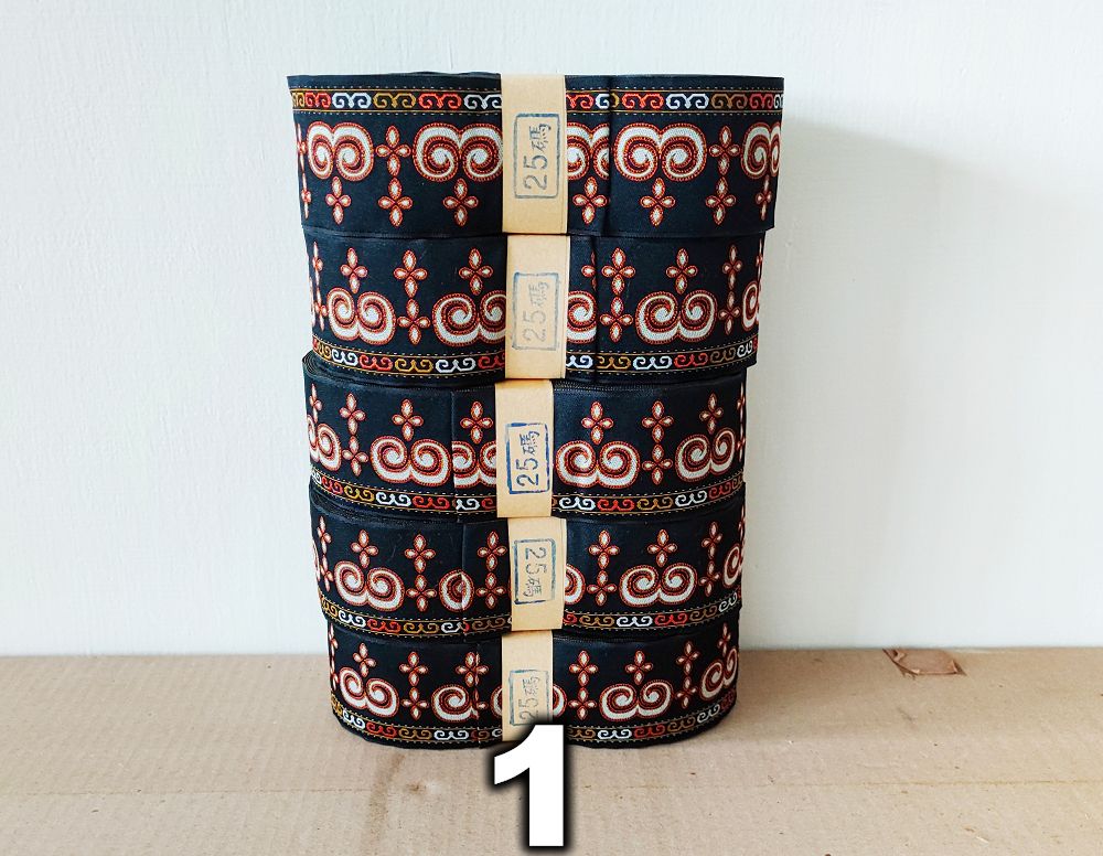 美麗圖騰織帶 寬5公分 / 長25碼