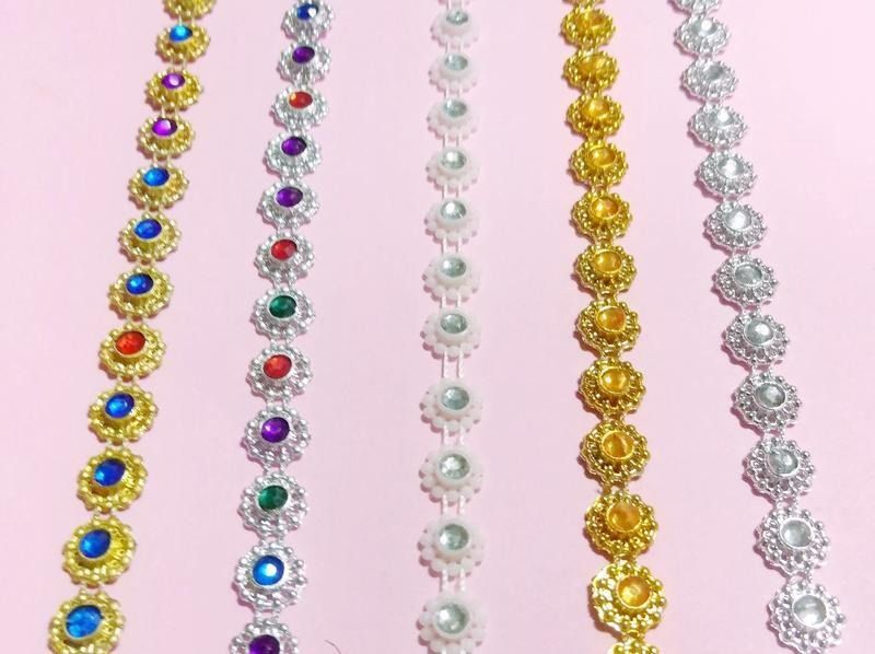 圓形貼鑽 線珠飾條