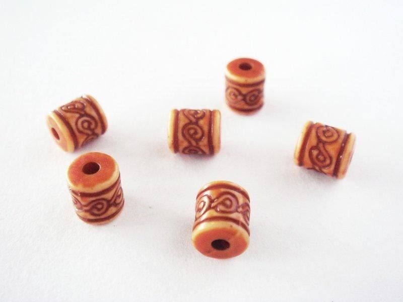 仿牛骨 定位珠 6*6mm《A310》串珠材料