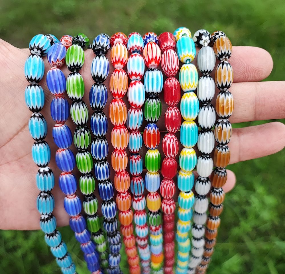 琉璃珠 / 雪佛蘭琉璃珠 / 尼泊爾珠 / 碎花琉璃珠 / 串珠DIY /手工藝材料 / 原住民材料