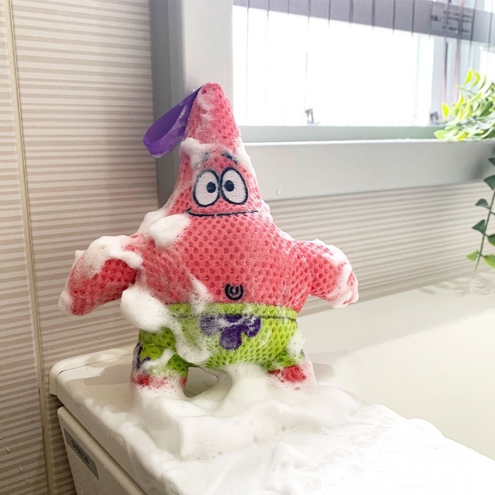日貨 派大星造型沐浴海綿玩具🛀
