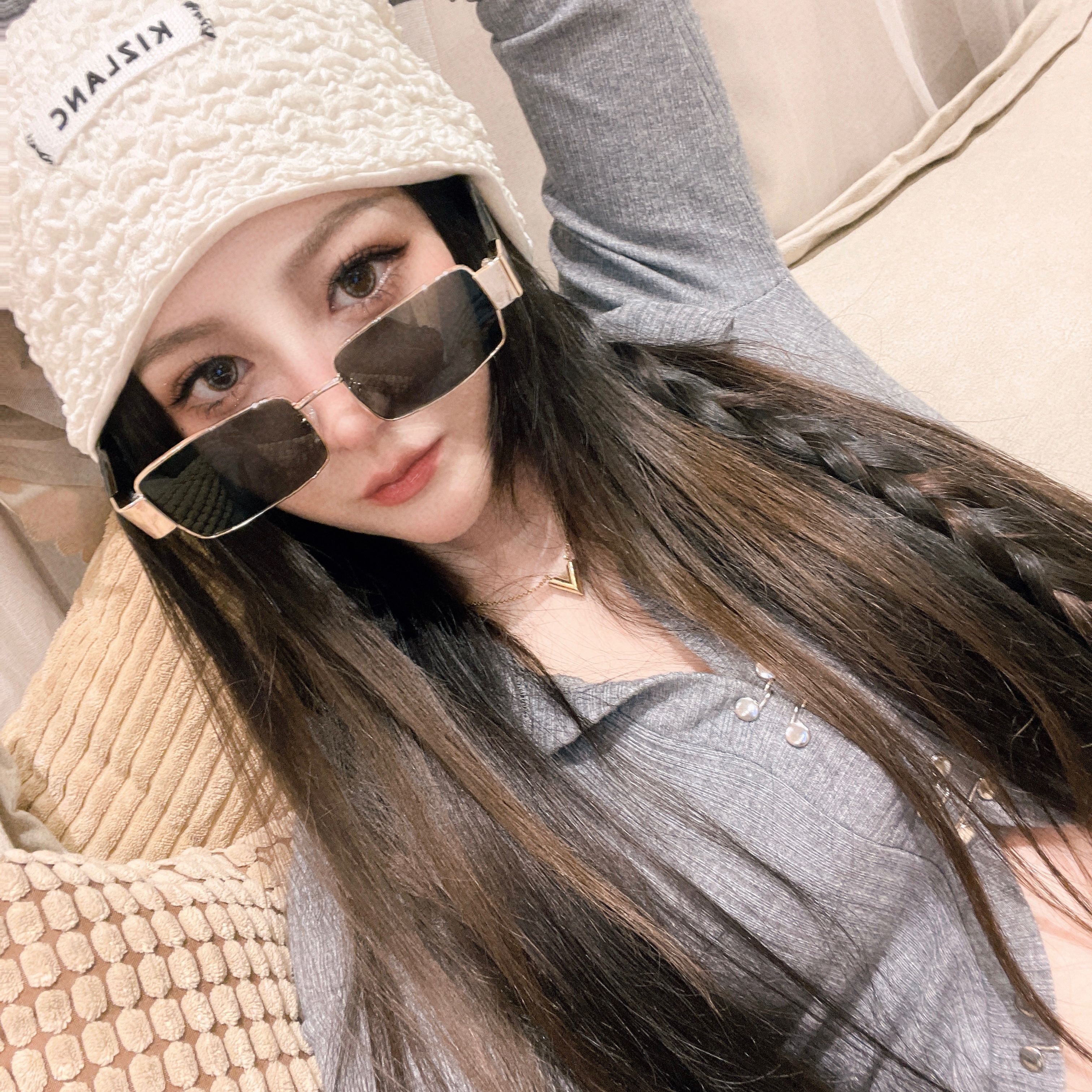 現貨 / 復古黑金歐美墨鏡