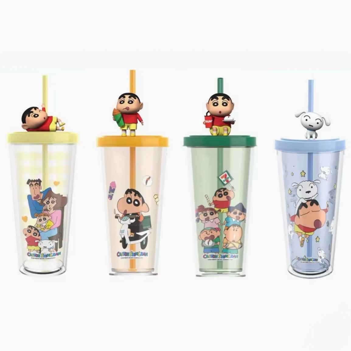 《泰國🇹🇭7-11限定3D蠟筆小新雙層冷飲杯》