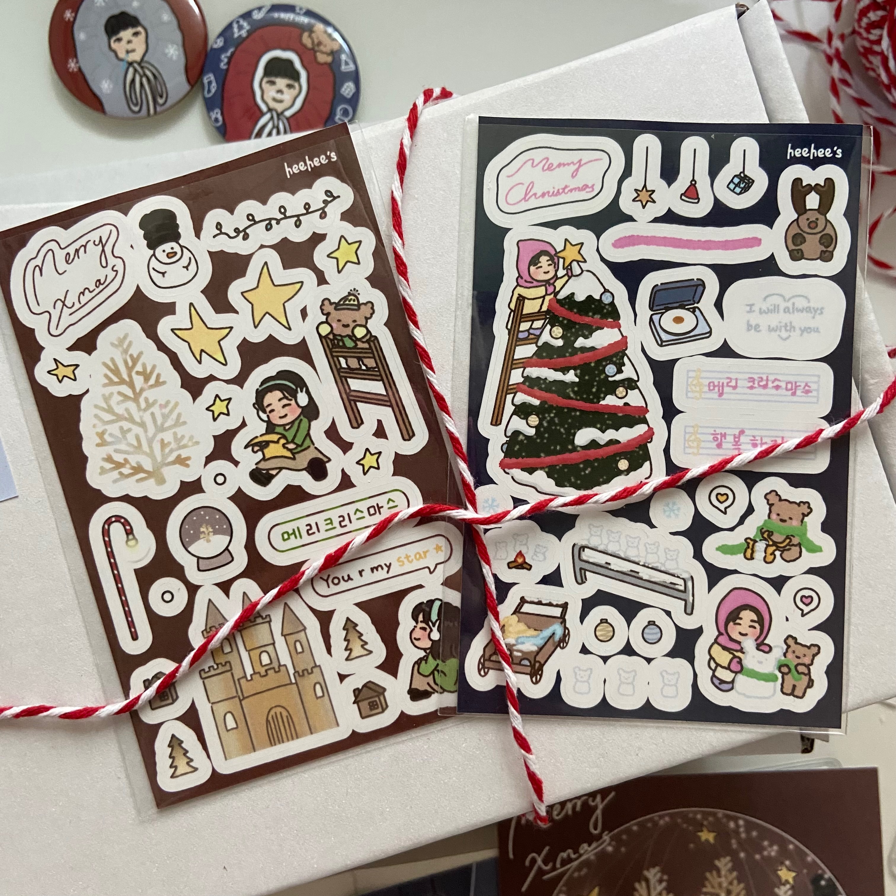 💿 聖誕播放機 · 咕卡/手帳貼紙｜heehee’s