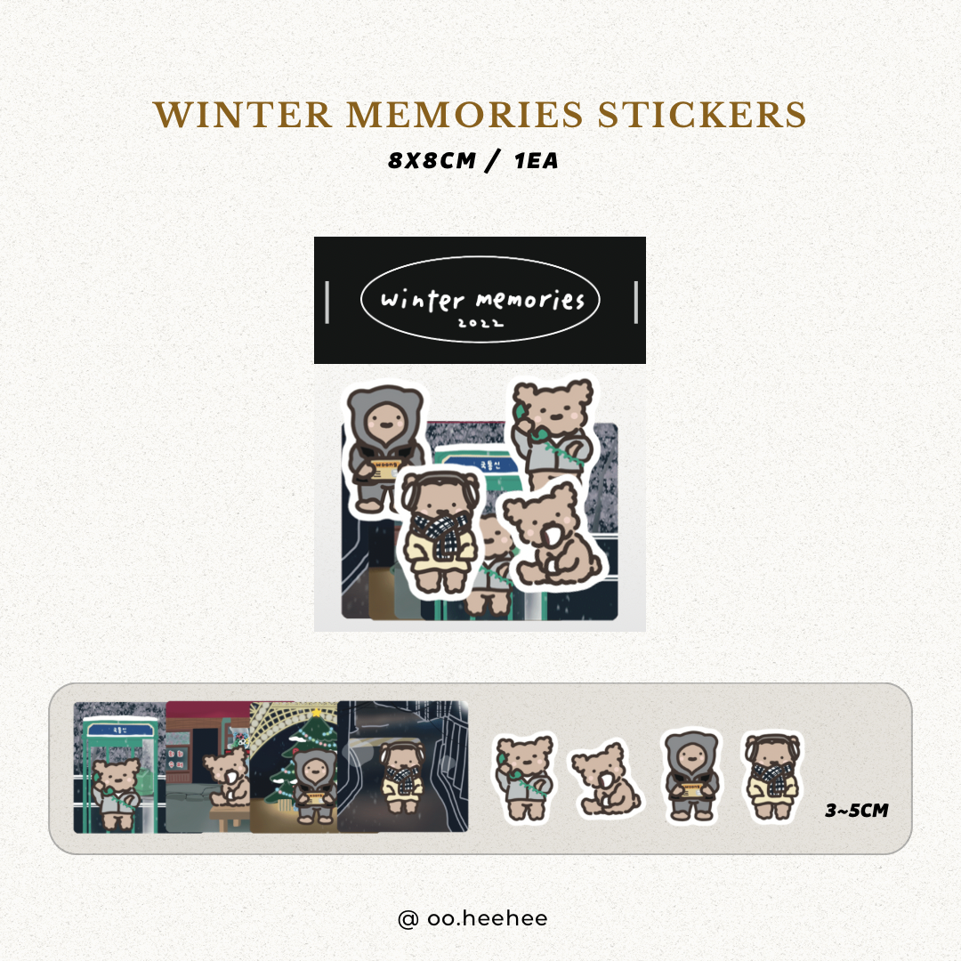 ❄️小雄’s冬日回憶·貼紙包（8入）｜heehee’s